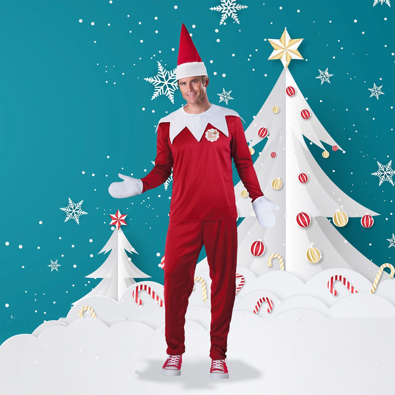Fun World The Elf on the Shelf Men's Christmas Costume - Large